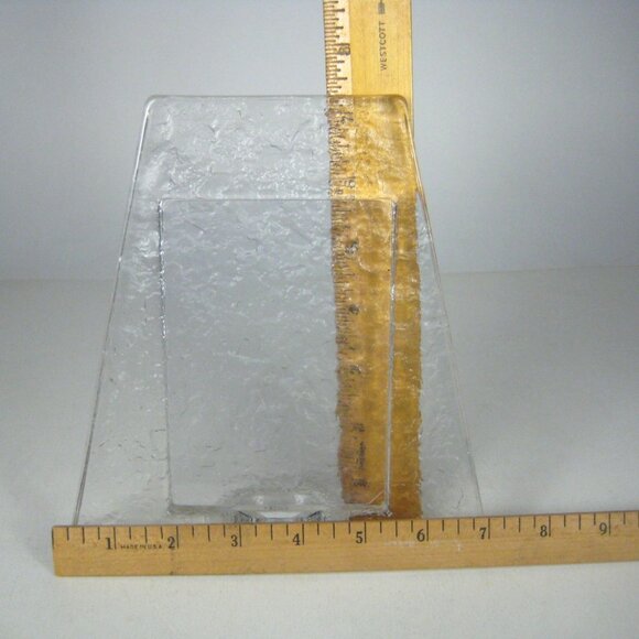 Studio Nova Crystal Photo Frame 4x6 Inch Textured Glass Japan Vintage MCM - Picture 3 of 11